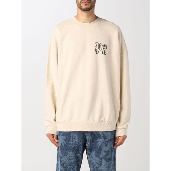 Palm Angels Beige Cotton Sweatshirt